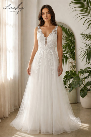Vestido blanco con flores