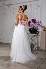 Cargar imagen en el visor de la galería, Vestido blanco de tirantes con piedras