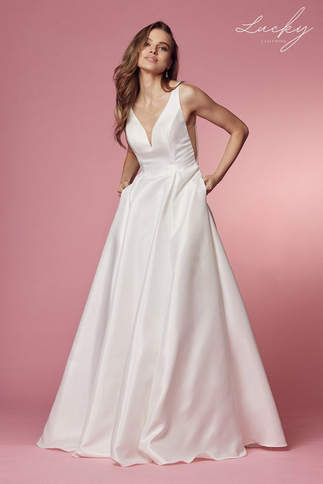 Vestido blanco de satin