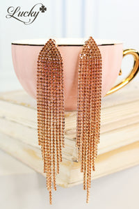 Arete oro rosa grande