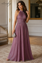 Cargar imagen en el visor de la galería, Vestido mauve plisado