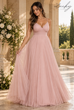 Cargar imagen en el visor de la galería, Vestido rosa plisado