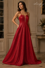 Cargar imagen en el visor de la galería, Vestido rojo con brillos
