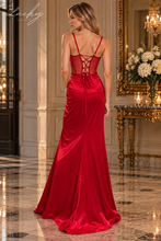 Cargar imagen en el visor de la galería, Vestido rojo con transparencias y brillos