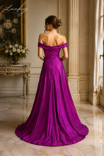 Cargar imagen en el visor de la galería, Vestido magenta con brillos
