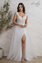Cargar imagen en el visor de la galería, Vestido blanco con encaje y brillos