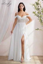 Cargar imagen en el visor de la galería, Vestido blanco con detalles de hojas