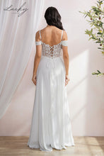Cargar imagen en el visor de la galería, Vestido blanco con detalles de hojas
