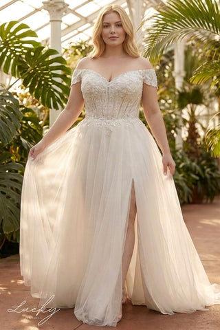 Vestido blanco plus volado