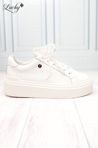 Tennis paris glam de cuero blanco