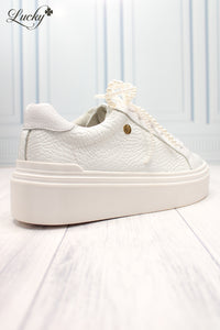 Tennis paris glam de cuero blanco