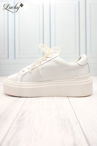 Tennis paris glam de cuero blanco