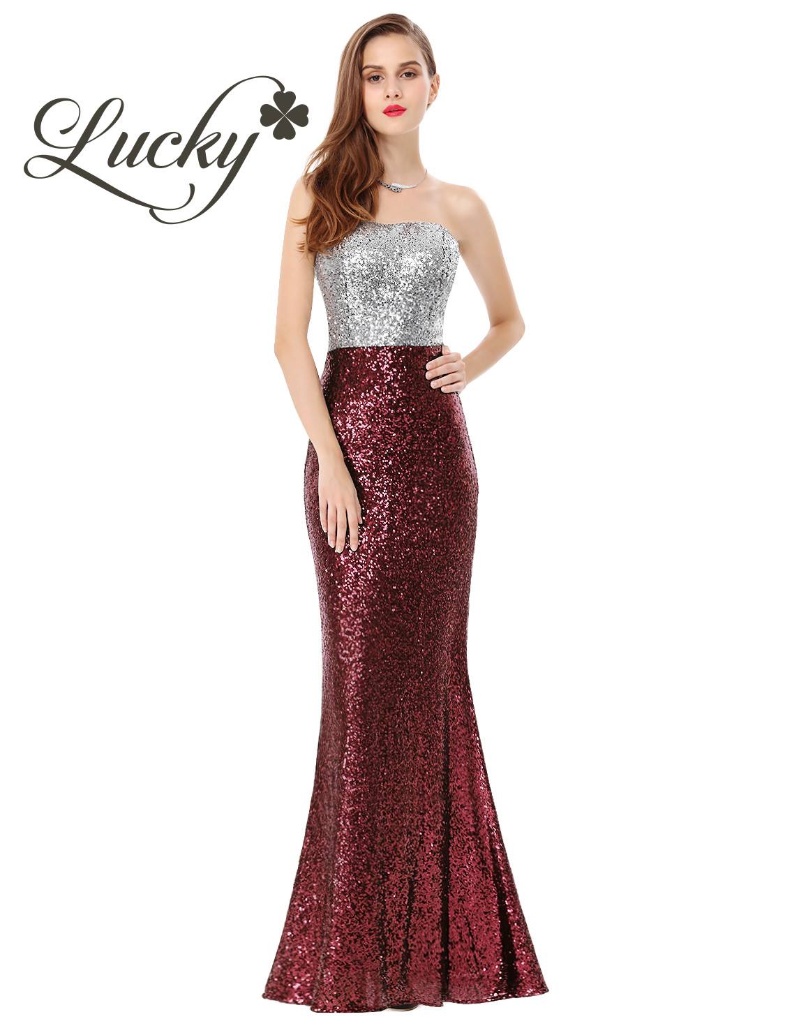 Vestido de lentejuela falda vino y top plata