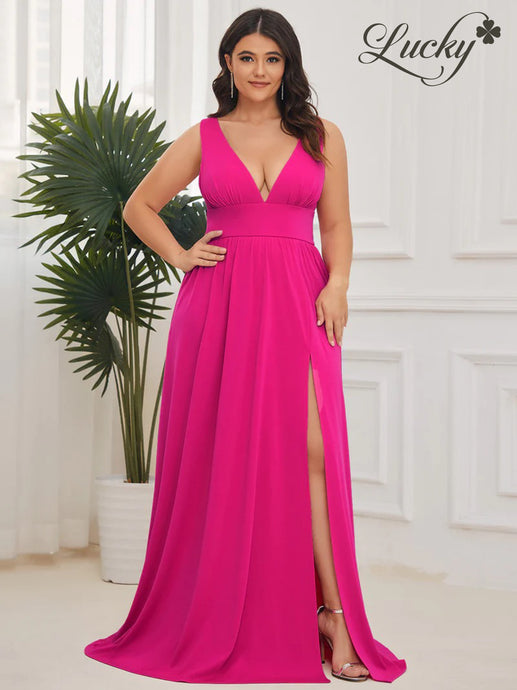 Vestido fucsia sencillo