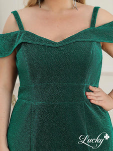 Vestido verde brillante